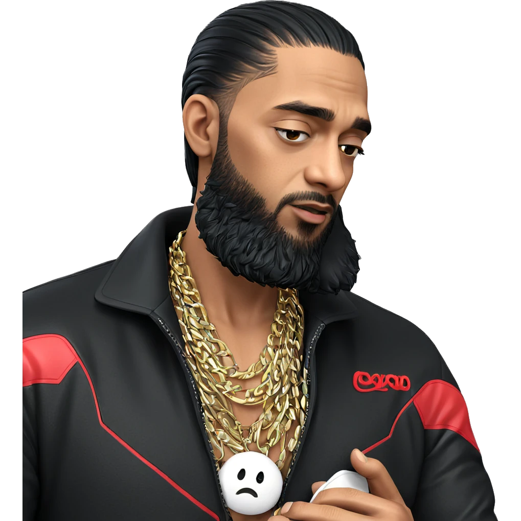 cool guy in black jacket emoji