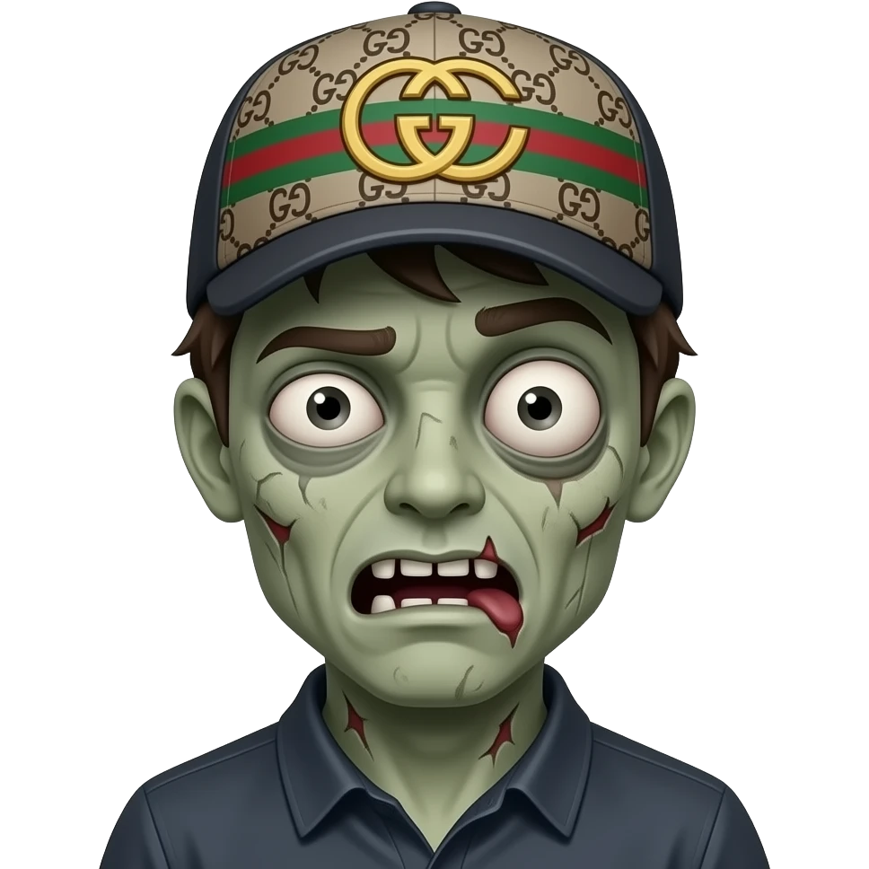 Zombie with Gucci cap emoji