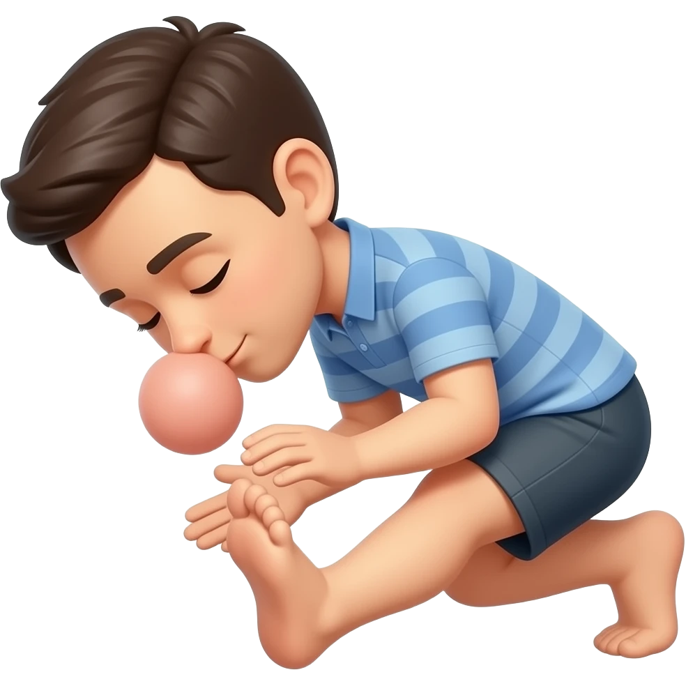 Sniffing someone’s feet emoji