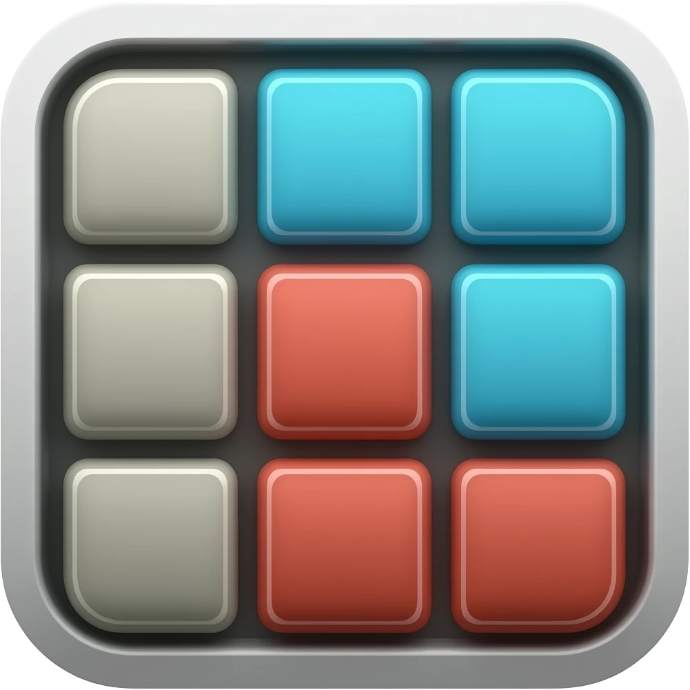 App logo for my game app that is about tetris emoji