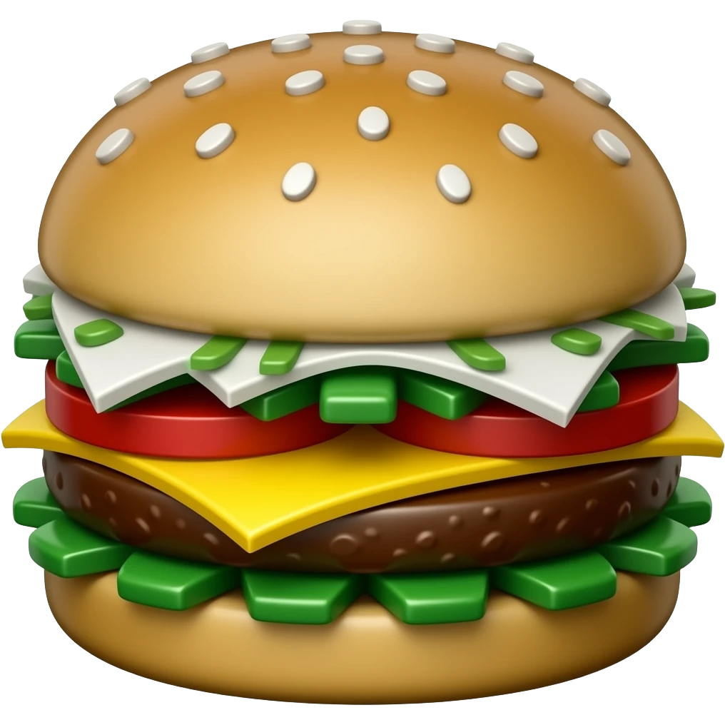 lego burger emoji