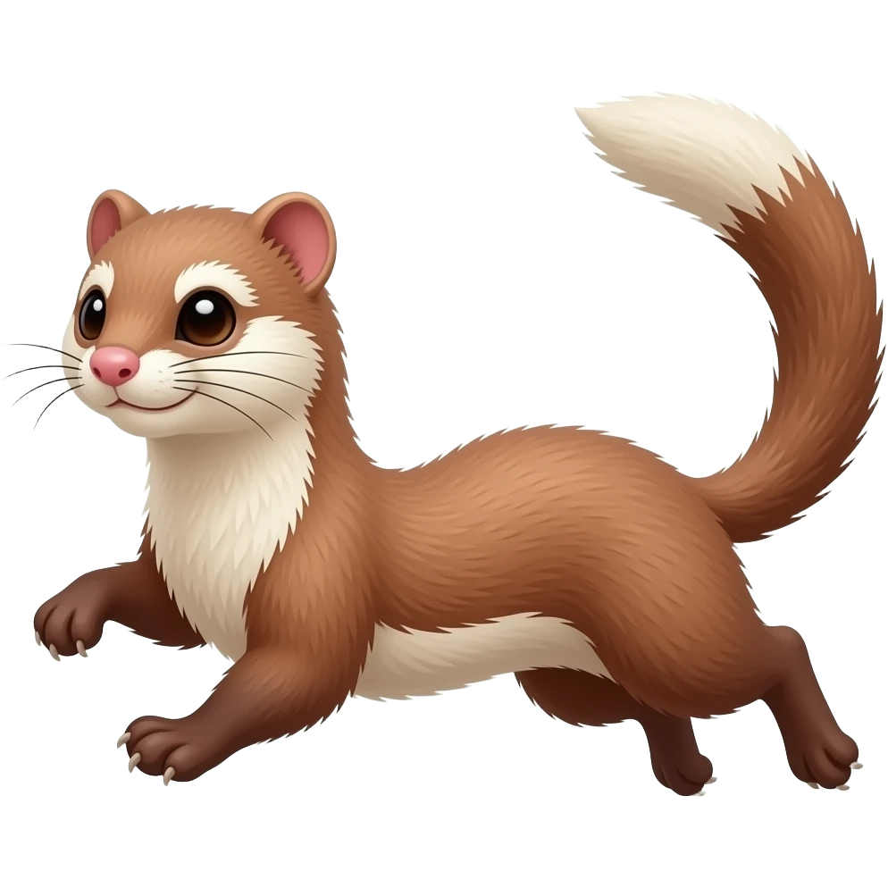 Weasel running emoji