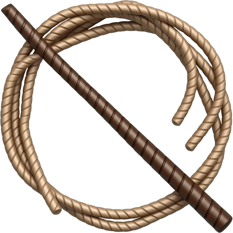 leather whip emoji