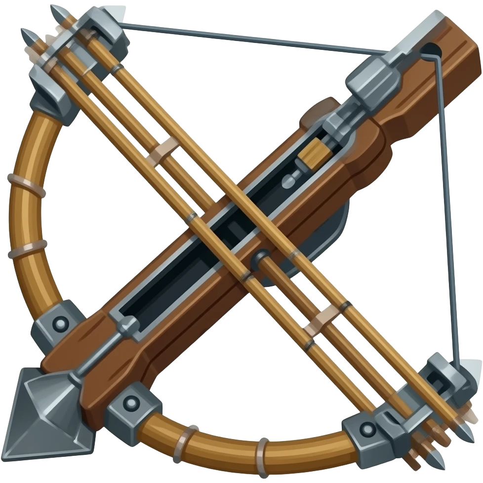 loaded medieval crossbow - with no background emoji