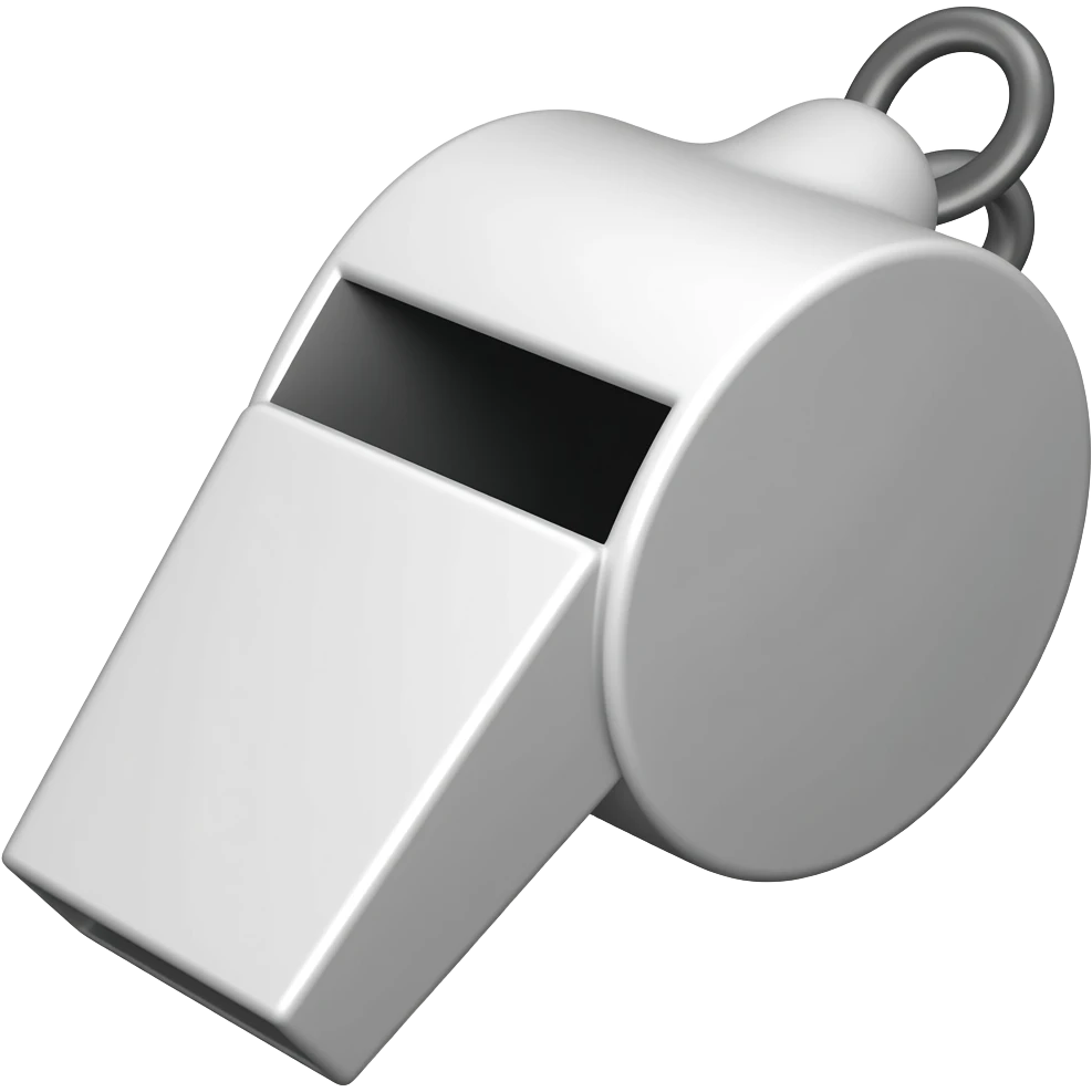 Create a emoji of whistle in white and black emoji
