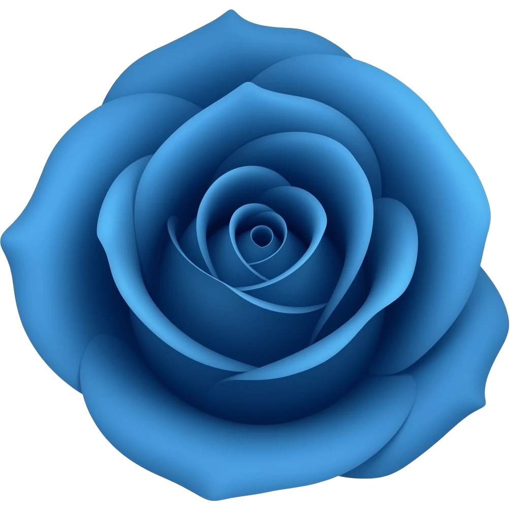 Blue rose emoji
