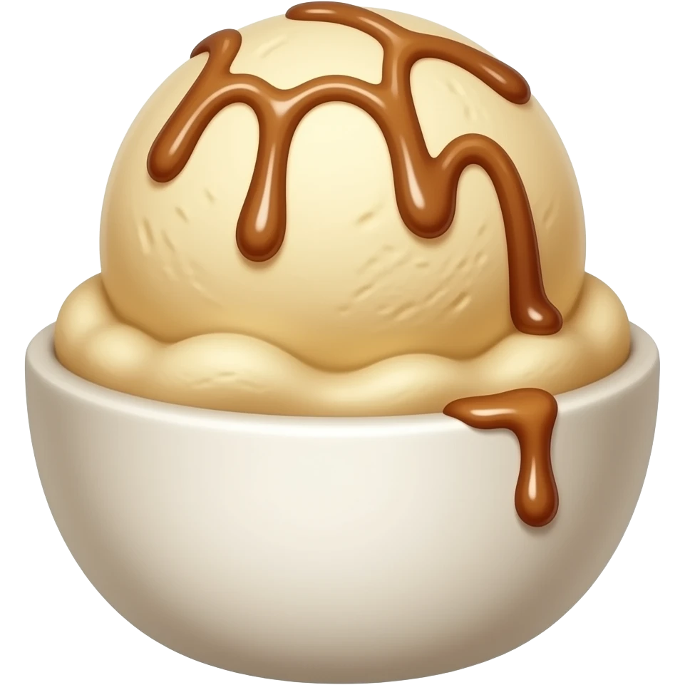 Coupe de glace vanille et caramel emoji