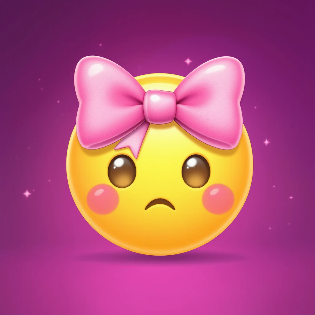 bow emoji, cute and shiny, with a gradient effect emoji