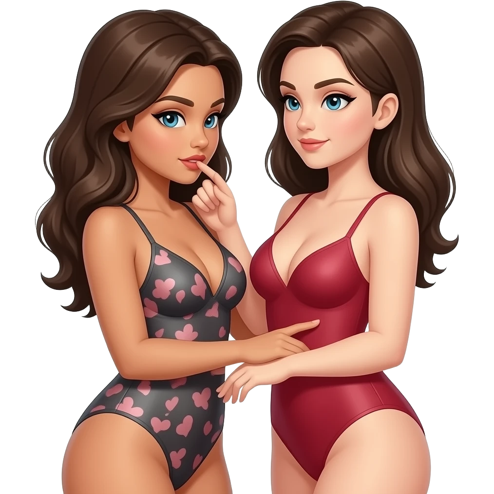 Deux femmes en couple sex emoji