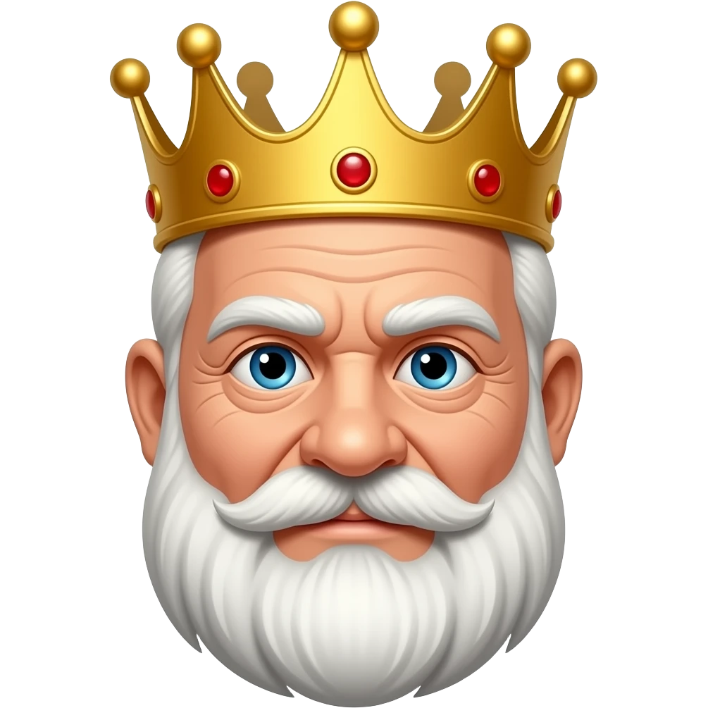 old king fat face kinda ugly withoud a crown white sideburns no beard emoji