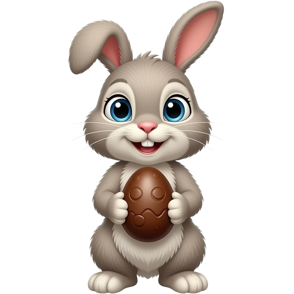 bunny while chocolate easter emoji