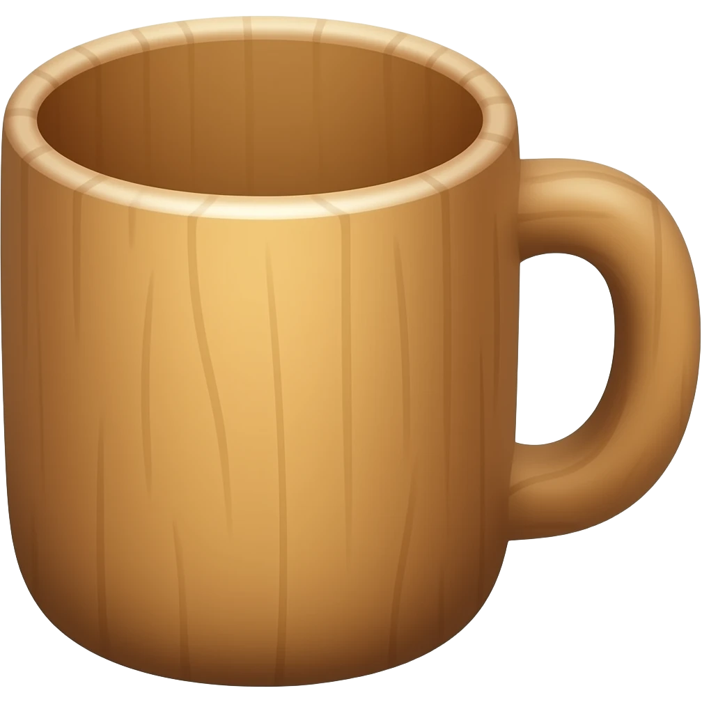 wooden cup with handle emoji