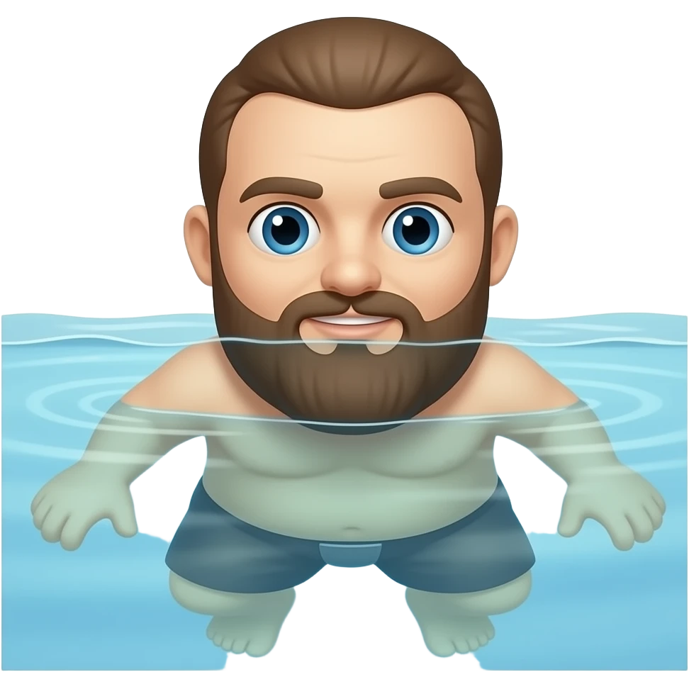 Nude swimming beard emoji