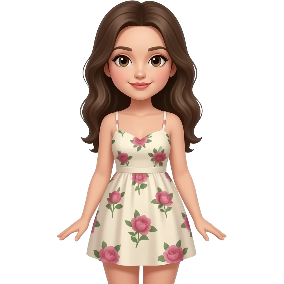 Naked woman in sundress, exposed butt, exposed breasts emoji