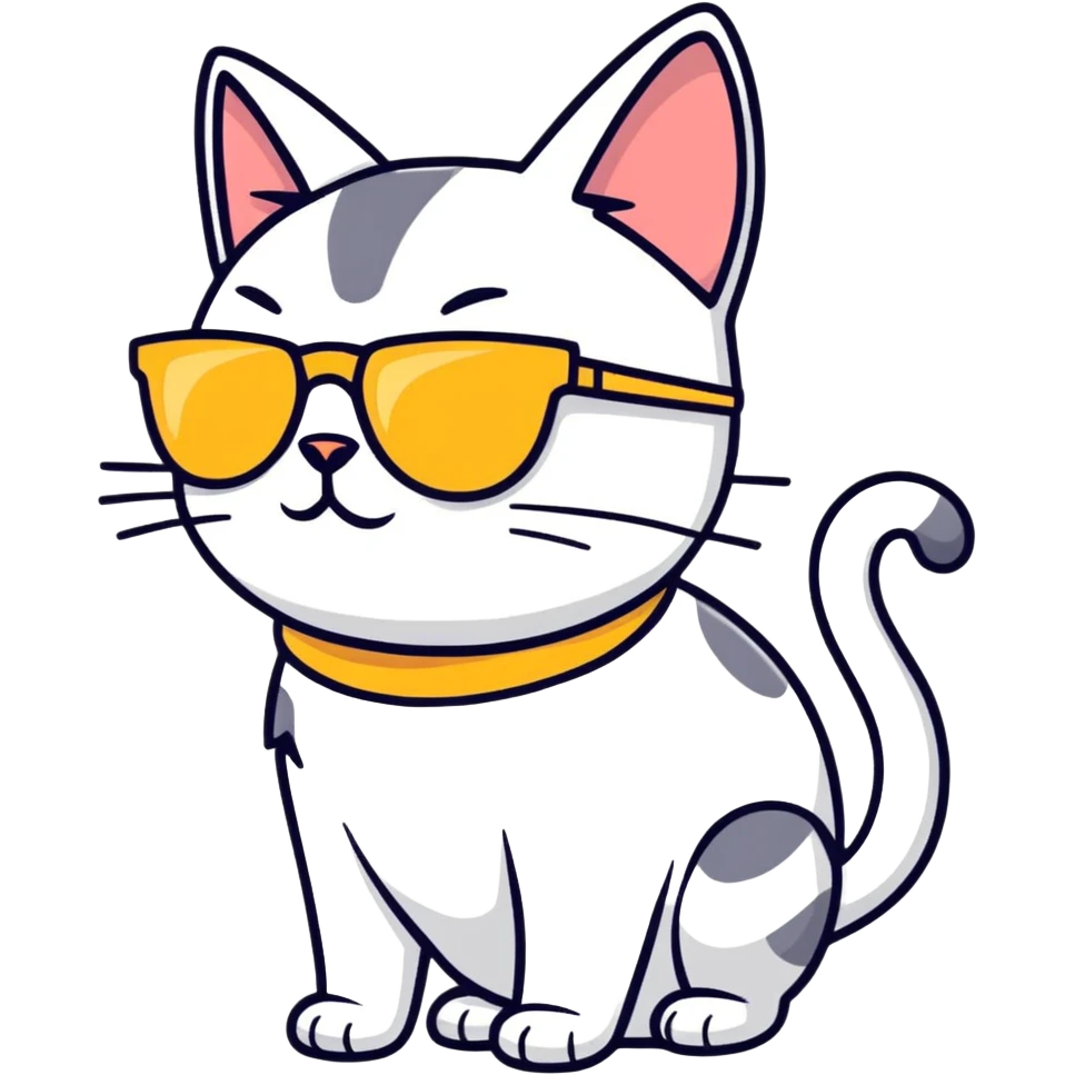 Cat with sunglasses emoji