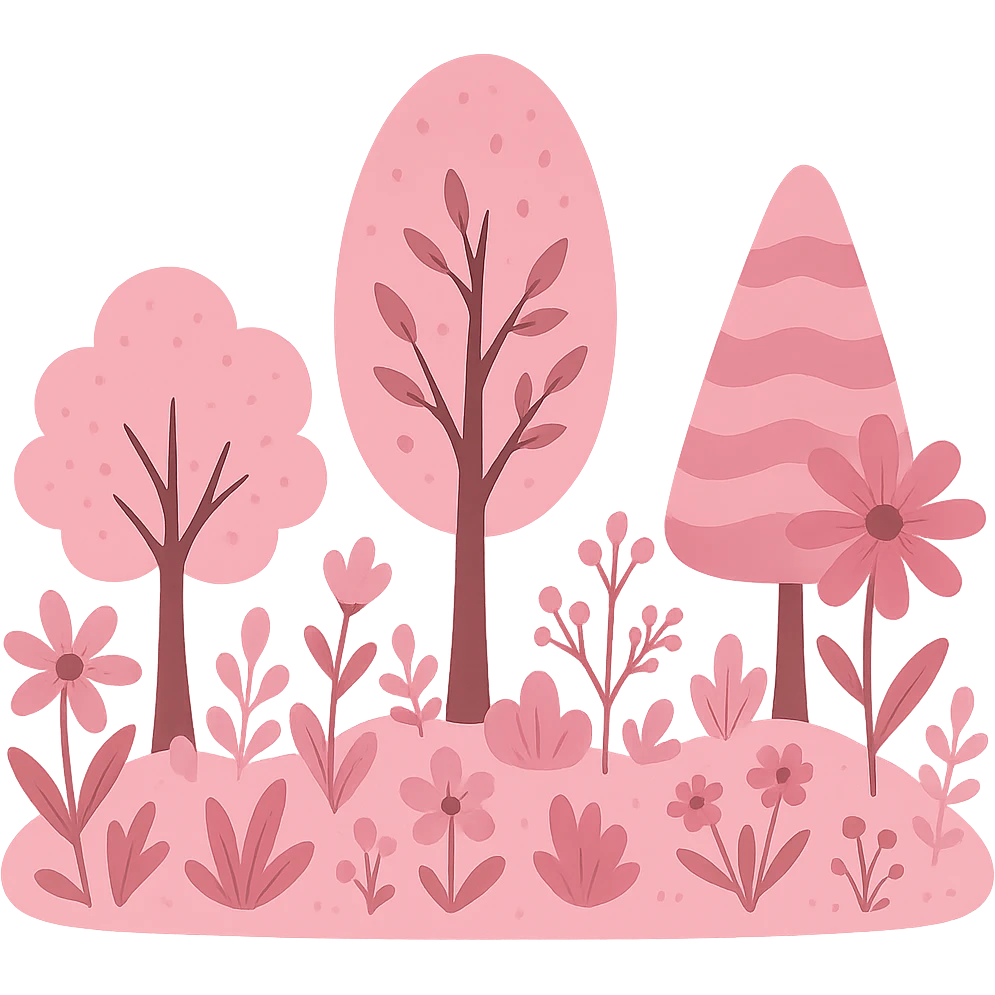 pink nature, no background emoji