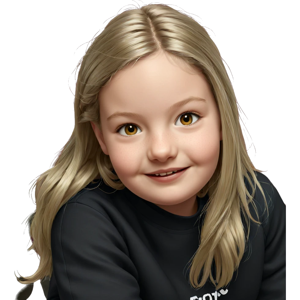 smiling blonde girl portrait emoji