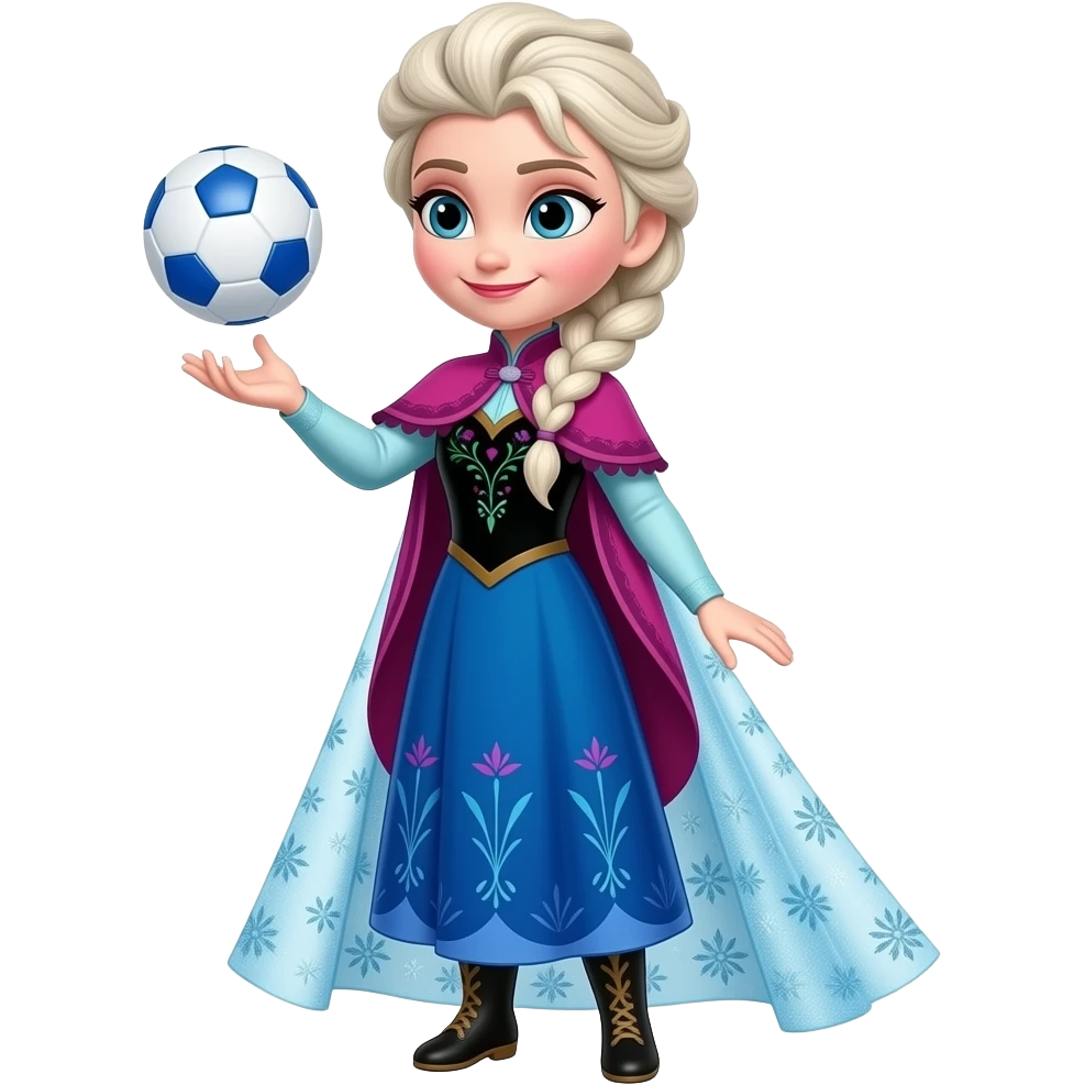 Anna from frozen playing with ball emoji