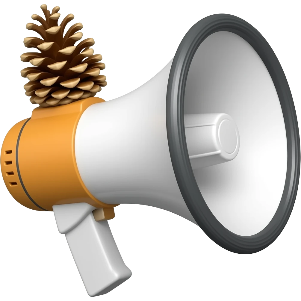 megaphone pinecone emoji