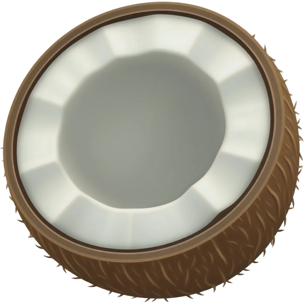 Coconut emoji but a no hole emoji