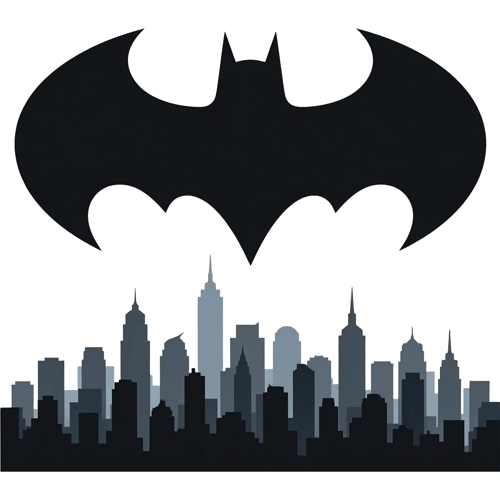 flying batman logo emoji