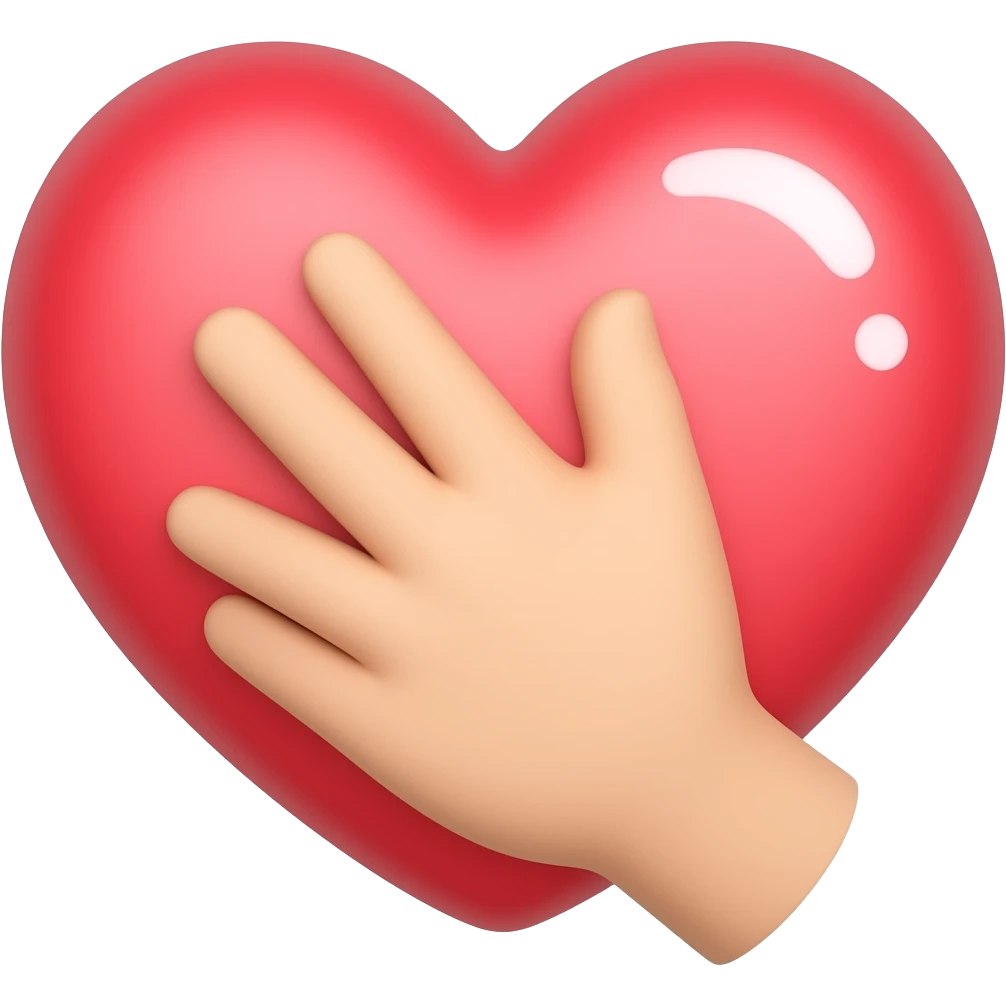 heart hand emoji