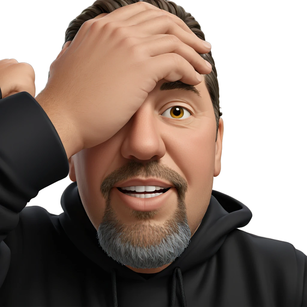 male portrait with facial hair emoji