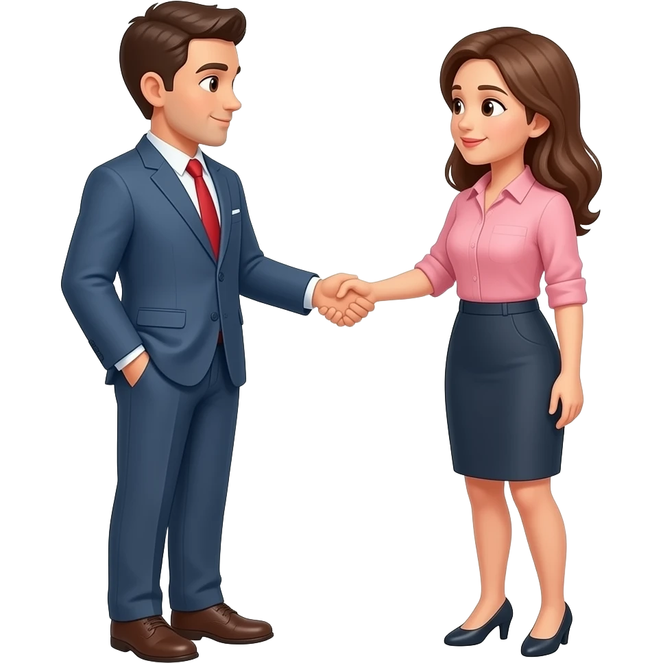 Hombre y mujer conociendose emoji