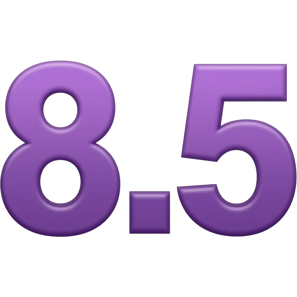 Mor renkli 8.5 emoji