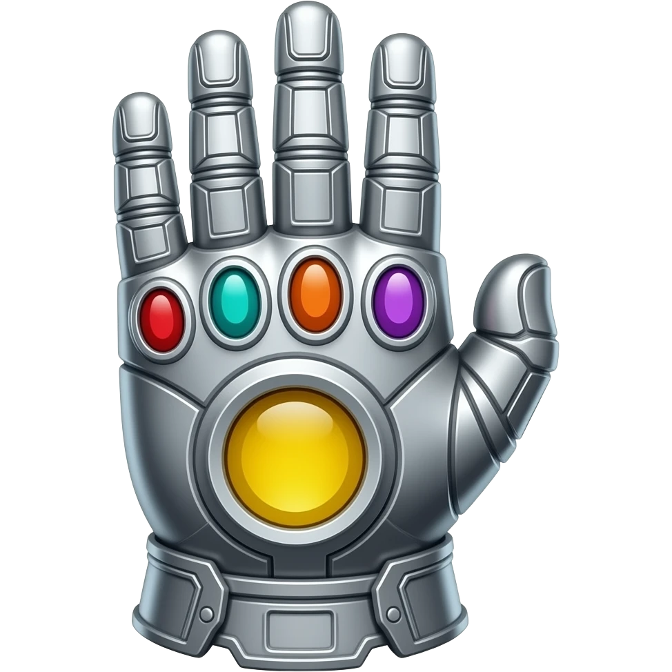 Thanos gauntlet with gems emoji
