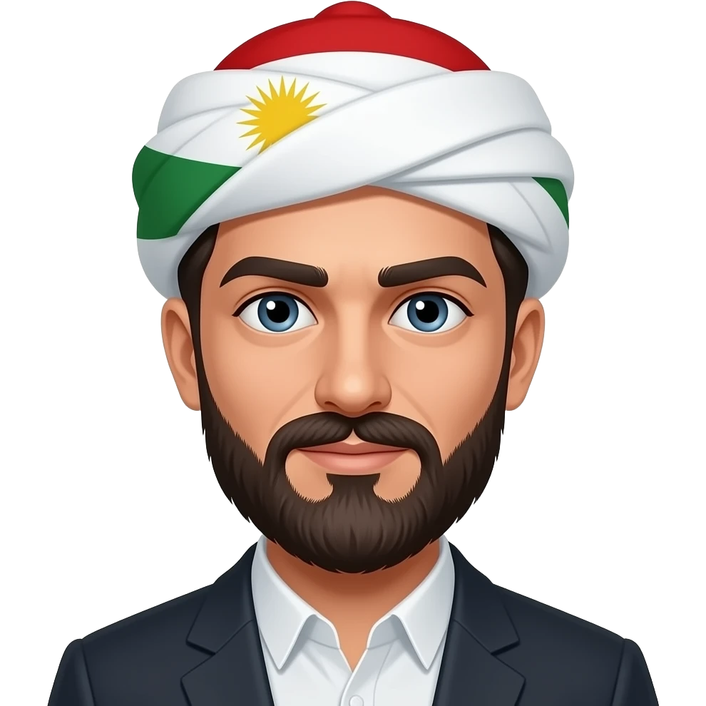 پیاوێکی کوردیم بۆ دروست بکە هەموو لەشی دیار بێت قاچ  و دەست  جلی کوردی لەبەر بێت emoji