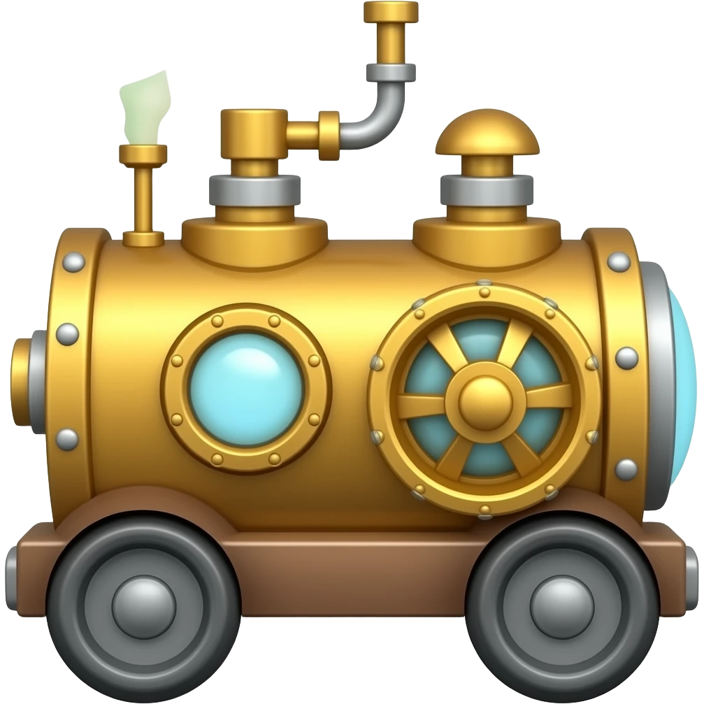steampunk machine on wheels emoji