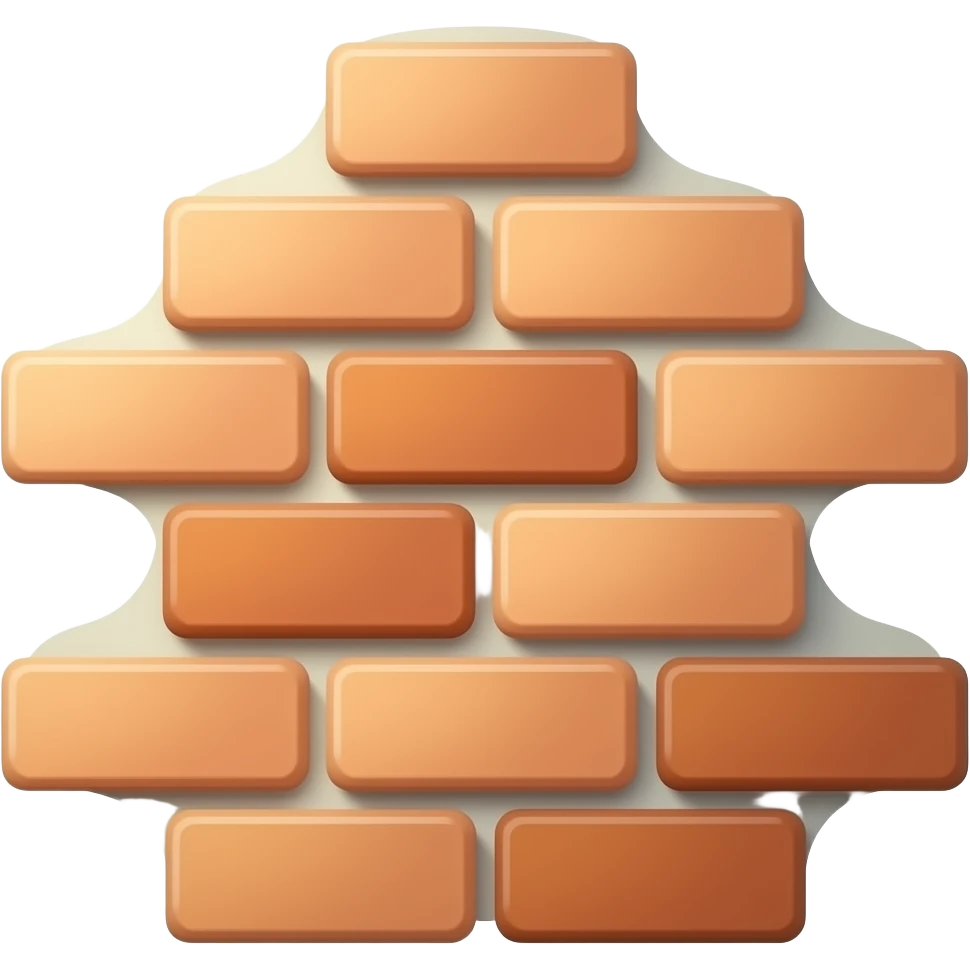 stylized irregular shaped wall bricks decal emoji