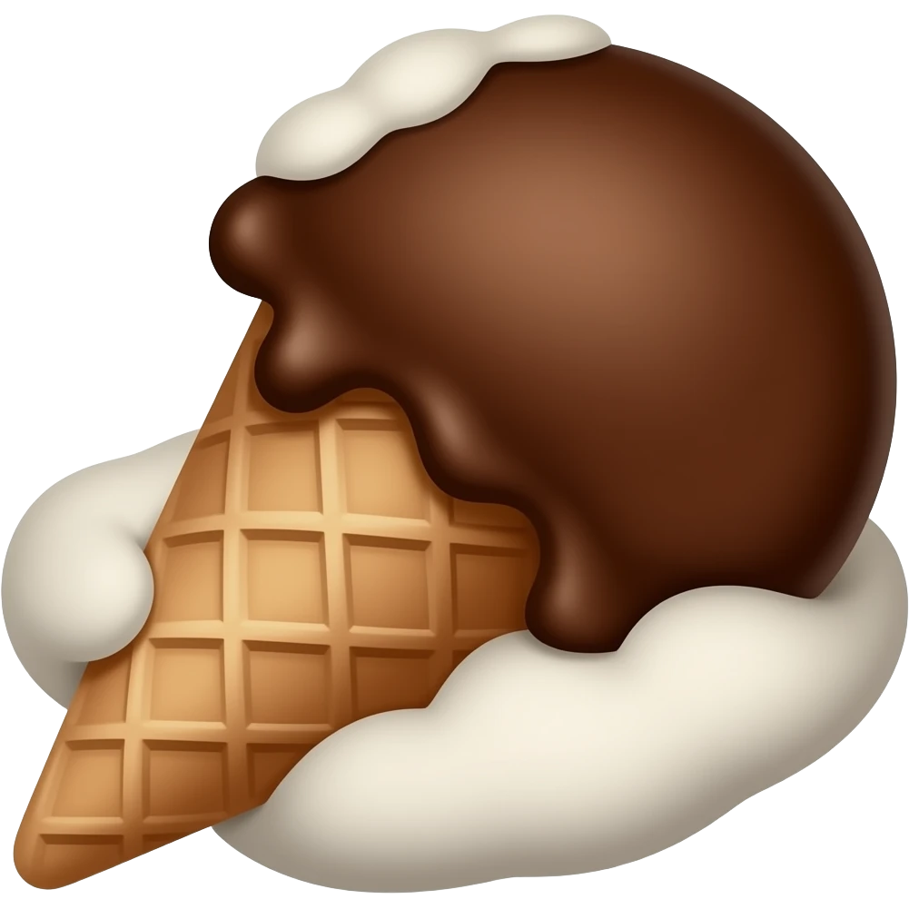 Can you make ice cream chocolate flavour emoji