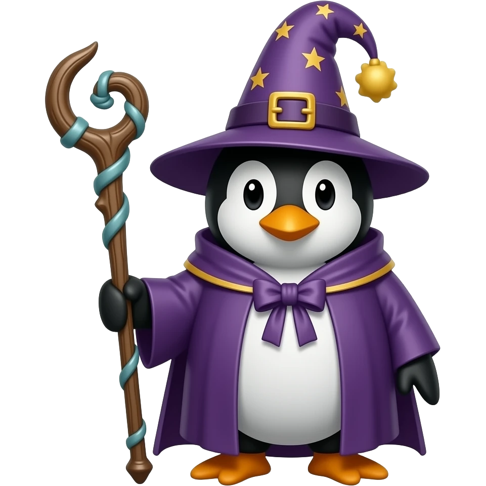 Penguin Wizard emoji