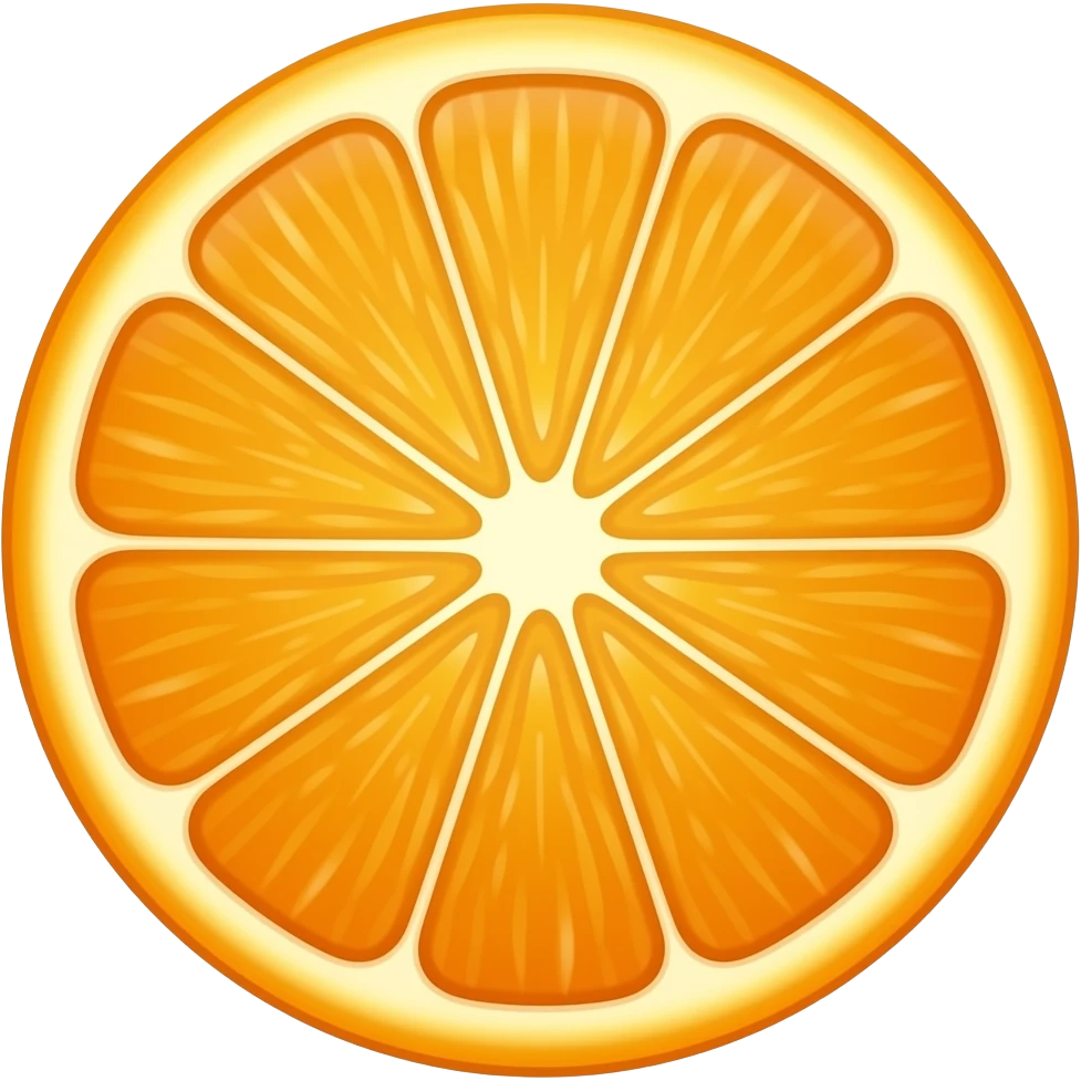 Laranja cortada ao meio emoji