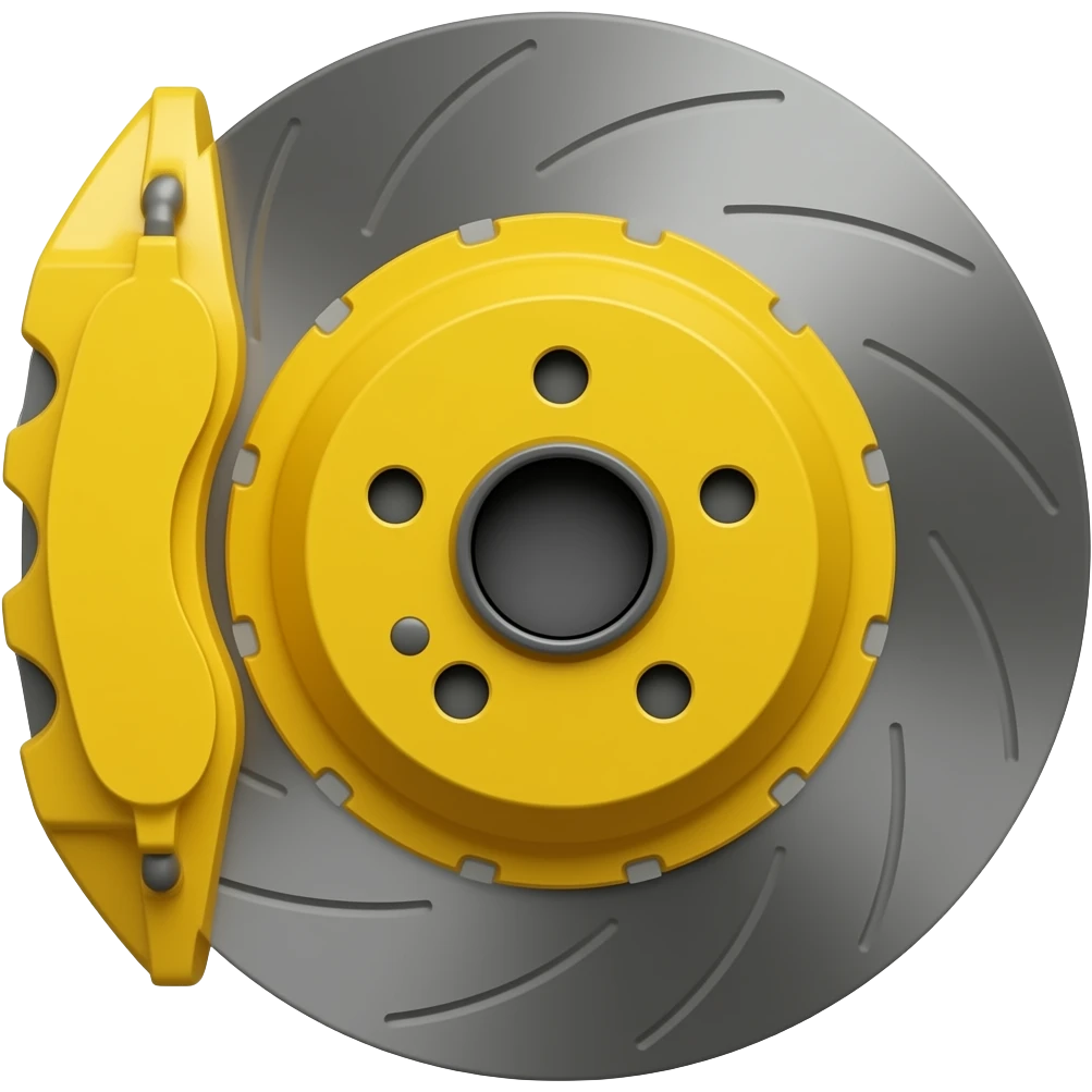 car dish break with caliper dark yellow premium feeling premium not cartoon emoji