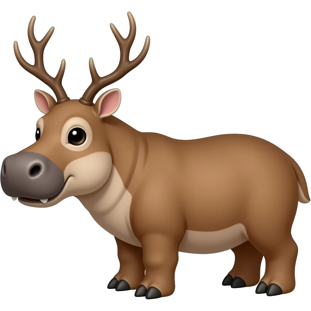 hippo deer hybrid emoji