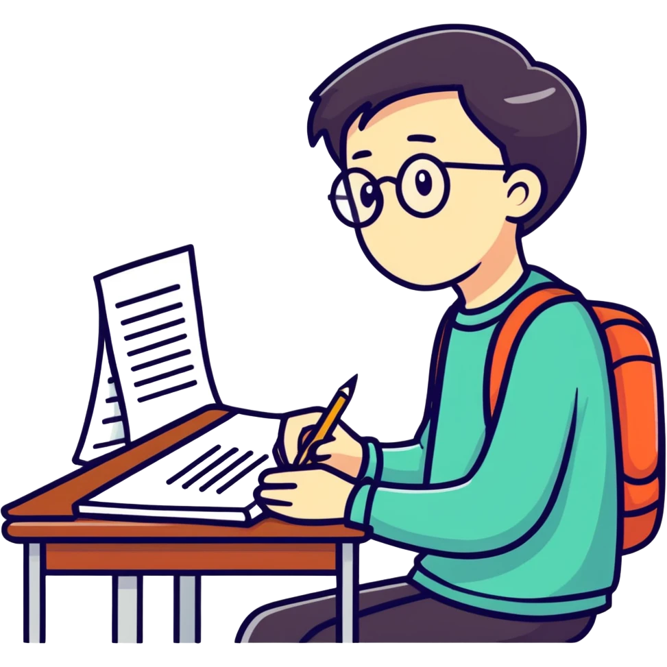 Carson studing  emoji