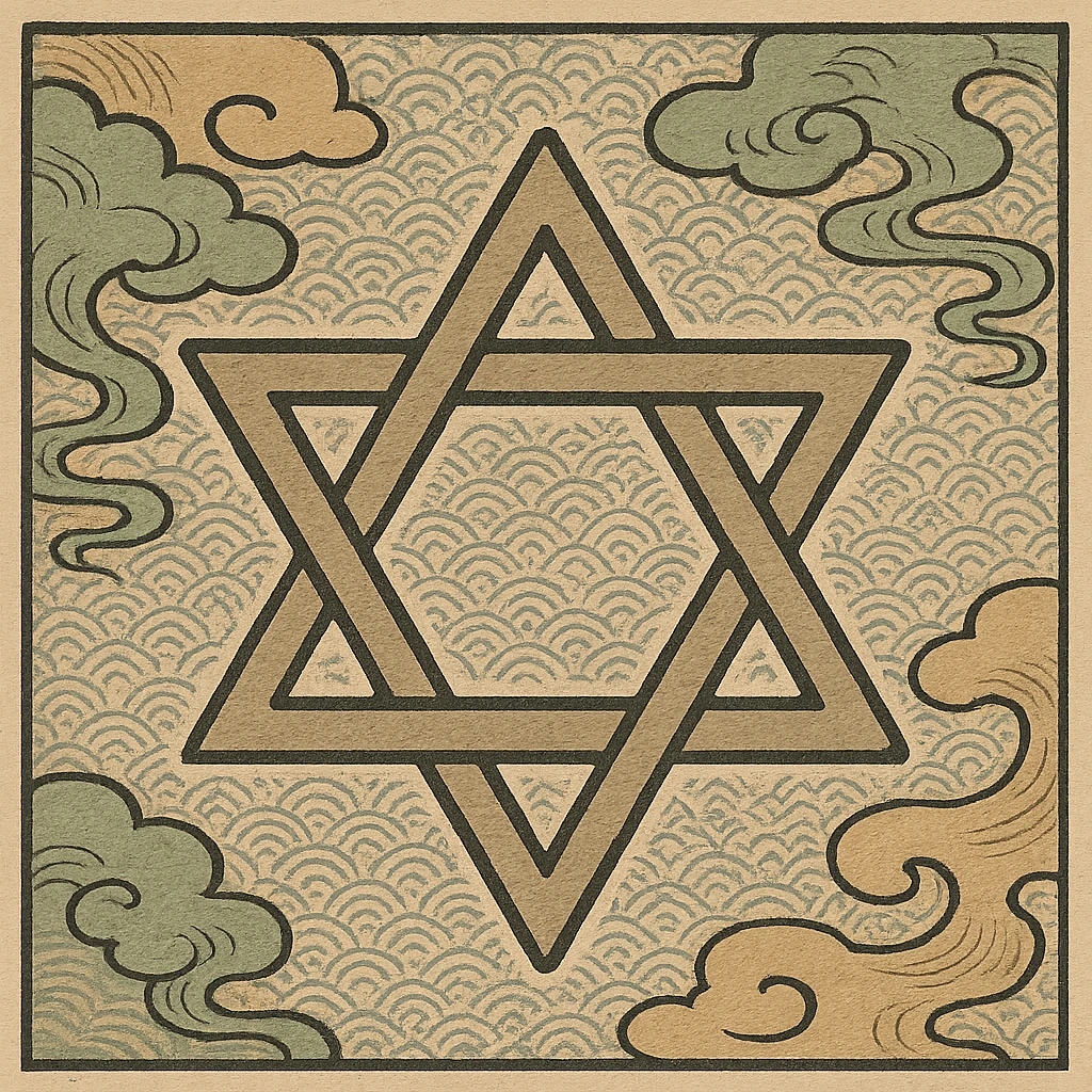 Star of David on transparent background emoji