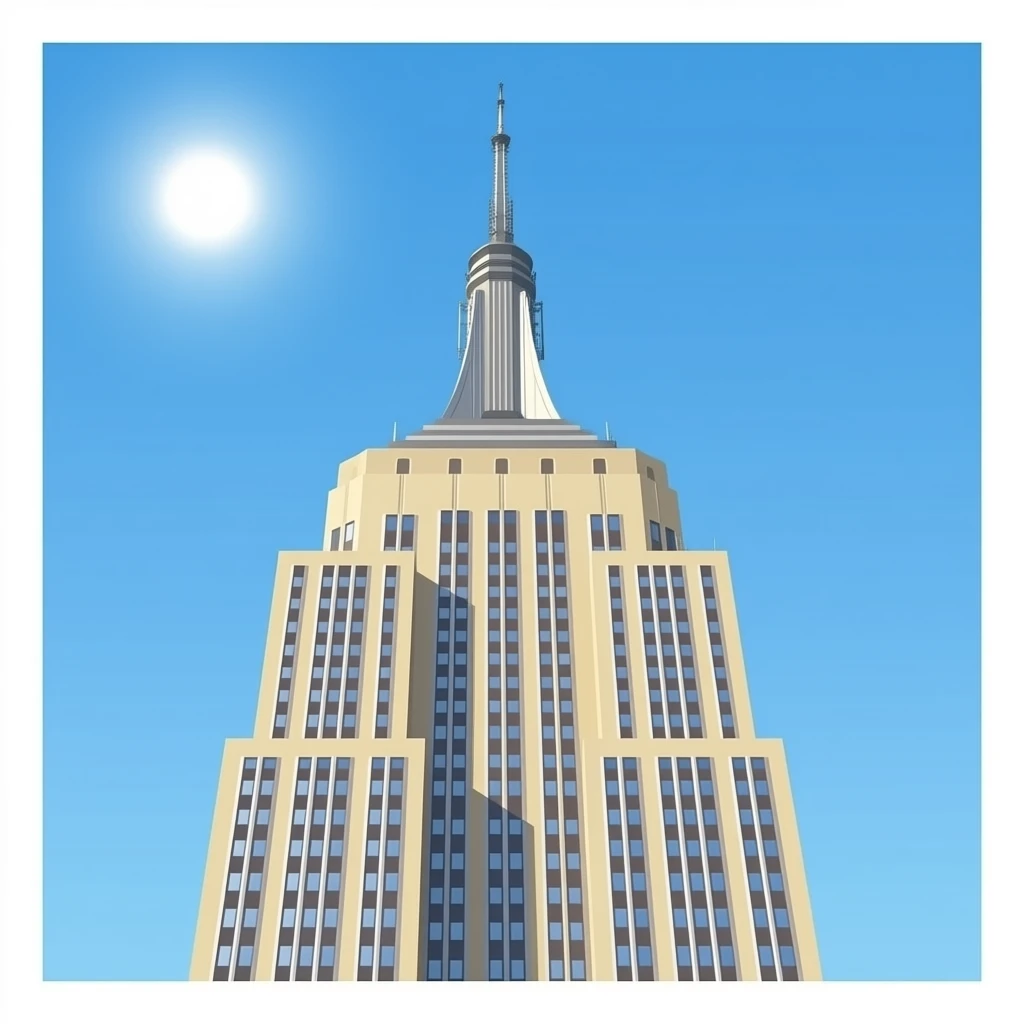Empire State Building from below emoji