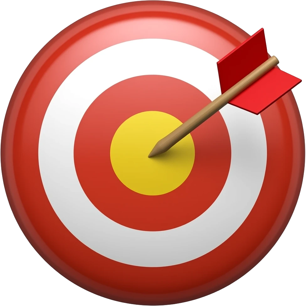 objetivo con una flecha en el centro emoji