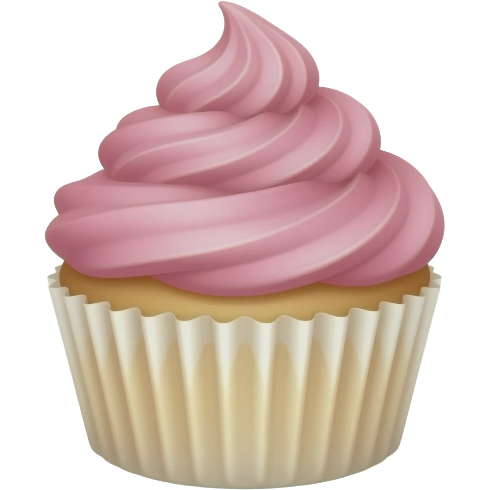 Cupcake with pink icing emoji