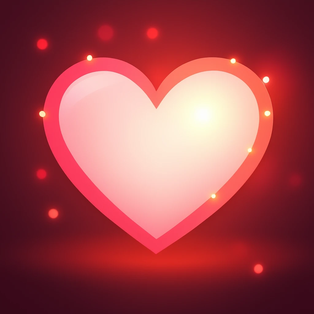 heart with a soft bokeh effect emoji