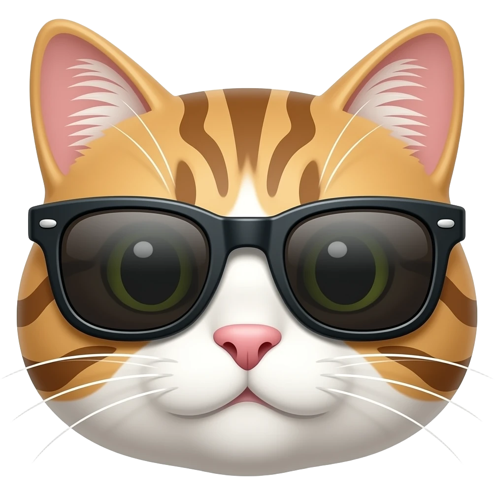 Cat wearing sunglasses emoji