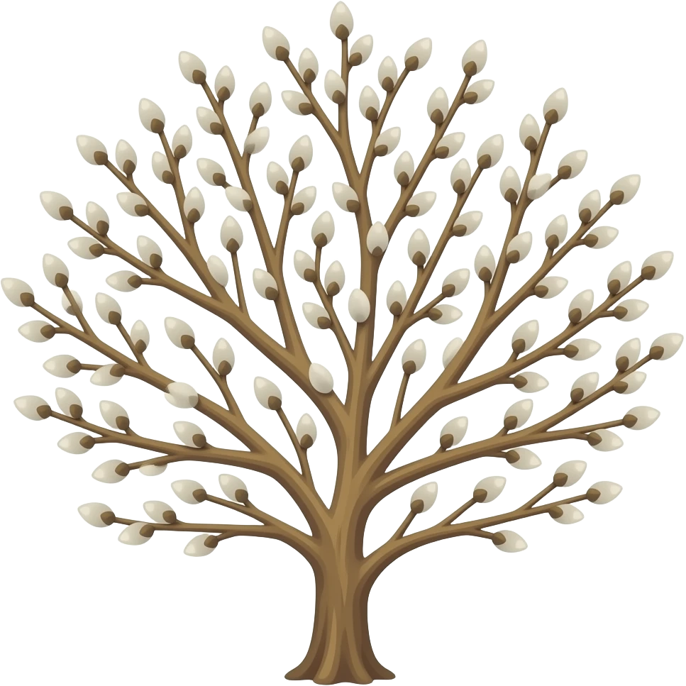 pussy willow beige branches emoji