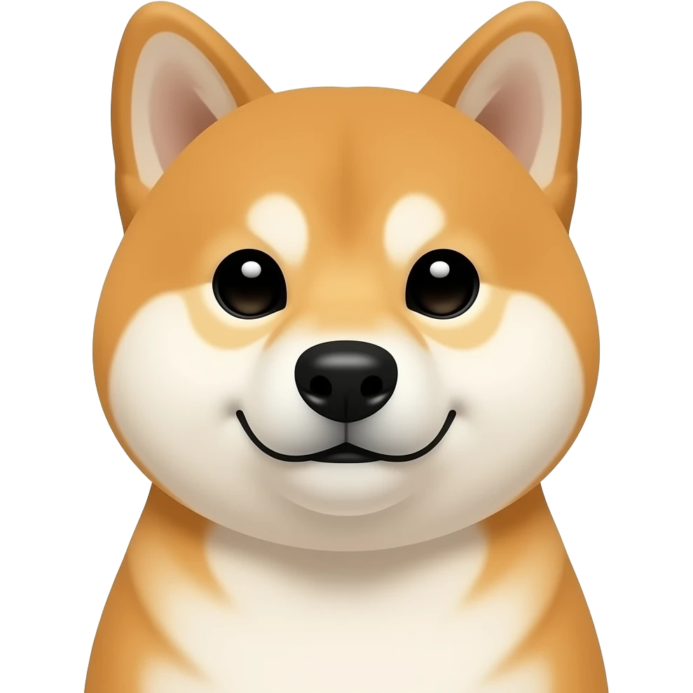 Shiba Inu head and neck emoji