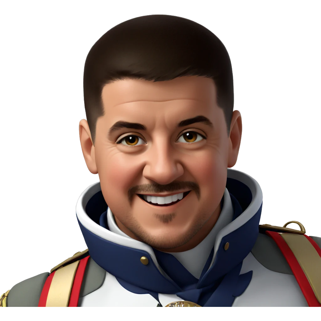 smiling boy in military uniform emoji