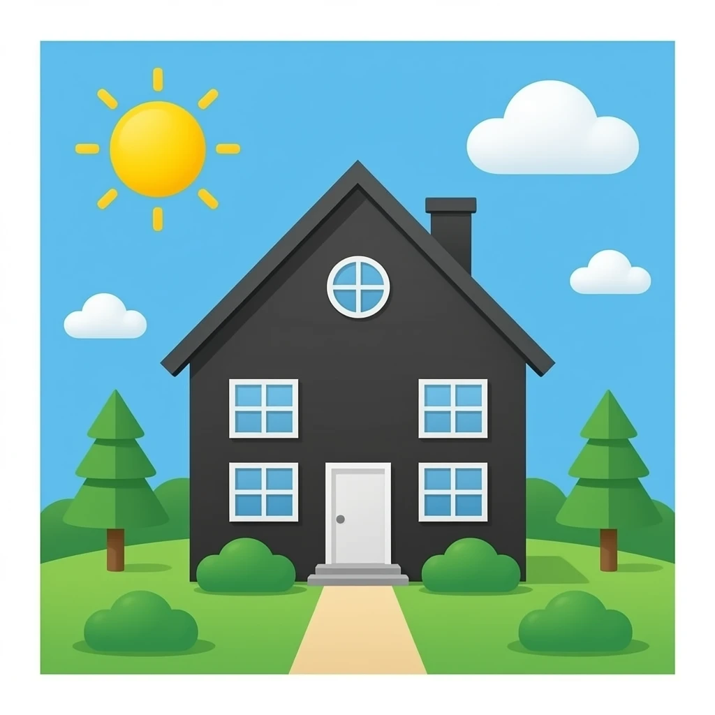 All blaeck hous emoji