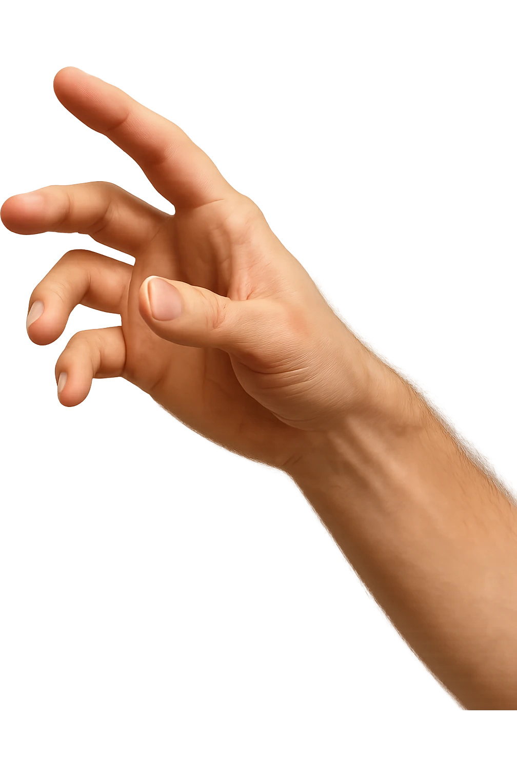 mano che sta per toccare qualcosa emoji